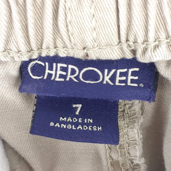 Boys Cherokee Tan Cargo Pants with Pockets Size 7 - Picture 3 of 7